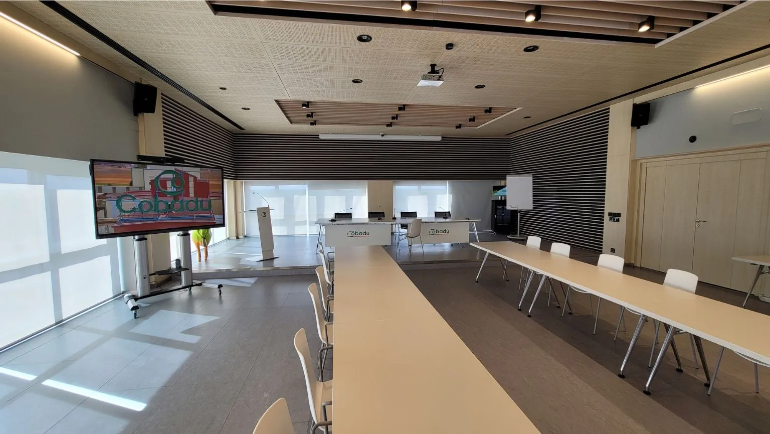 Cobadú - Pizarra videoconferencia sala reuniones vista frontal