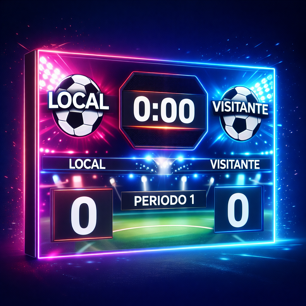 Marcador digital de fútbol para estadios